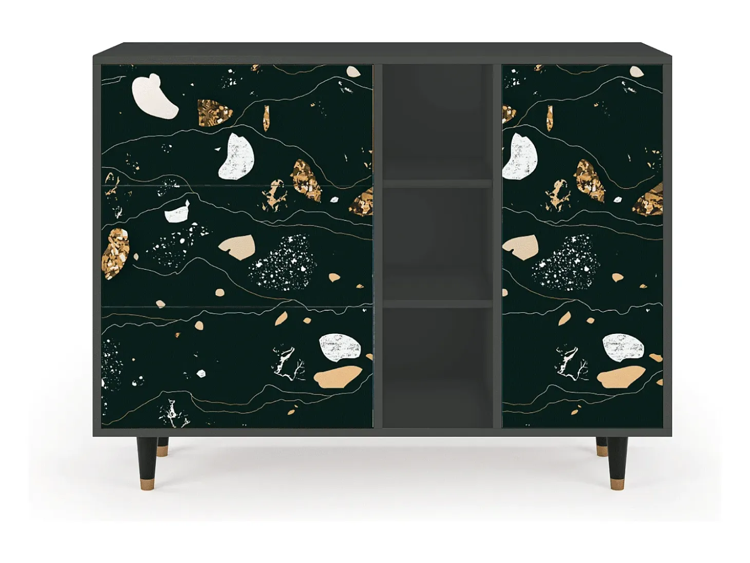 Aparador - 125x98x48 cm - BS2 - Space Rocks, Antracita