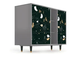 Aparador - 125x98x48 cm - BS2 - Space Rocks, Gris