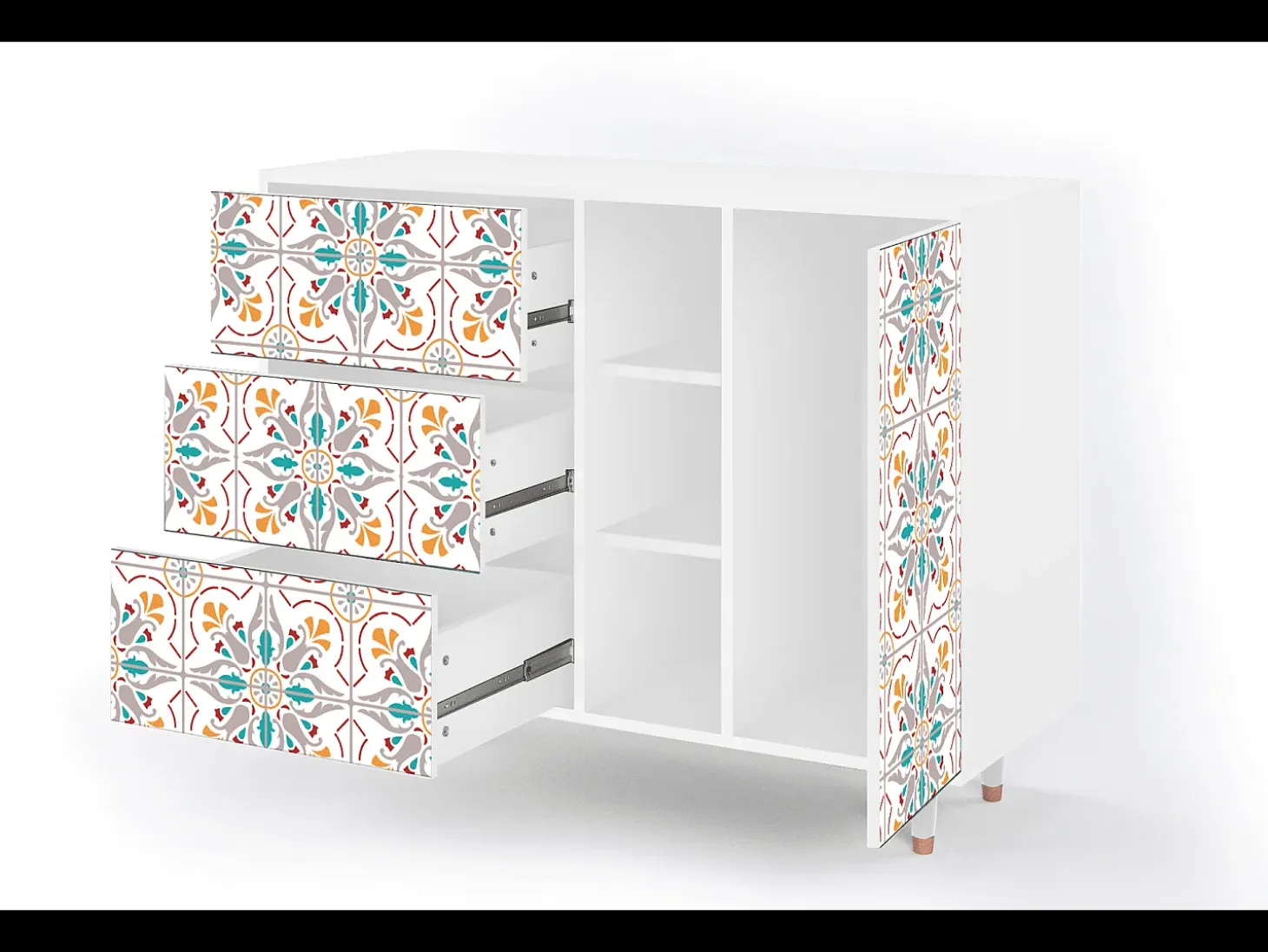 Aparador - 125x98x48 cm - BS2 - Spring Ceramics, Blanco