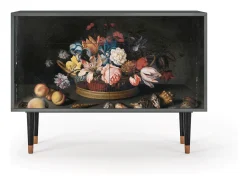 Aparador - 115x85x48 cm - BS4 - Still Life with Flowers, Antracita