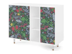 Aparador - 125x98x48 cm - BS2 - Summer Berries, Blanco