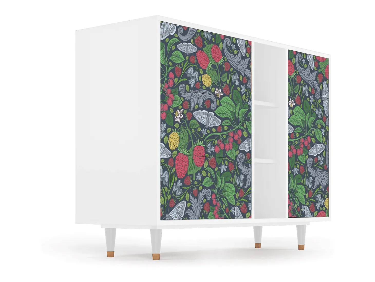 Aparador - 125x98x48 cm - BS2 - Summer Berries, Blanco