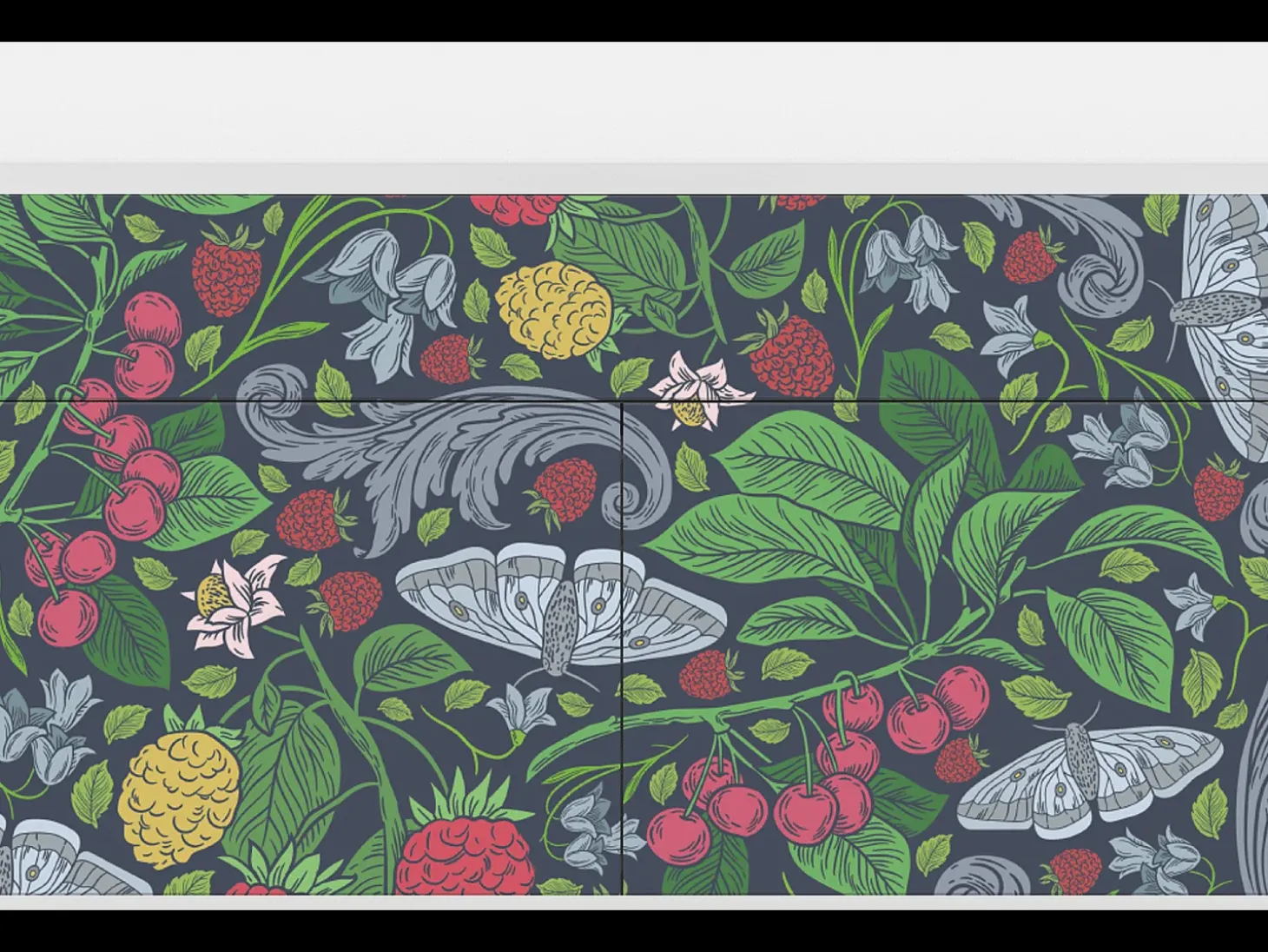 Aparador - 115x85x48 cm - BS4 - Summer Berries, Blanco