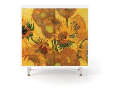 Aparador - 94x96x48 cm - BS3 - Sunflowers, Blanco