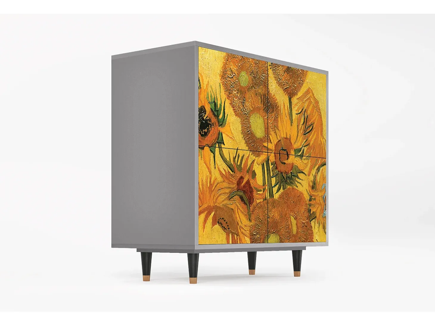 Aparador - 94x96x48 cm - BS3 - Sunflowers, Gris