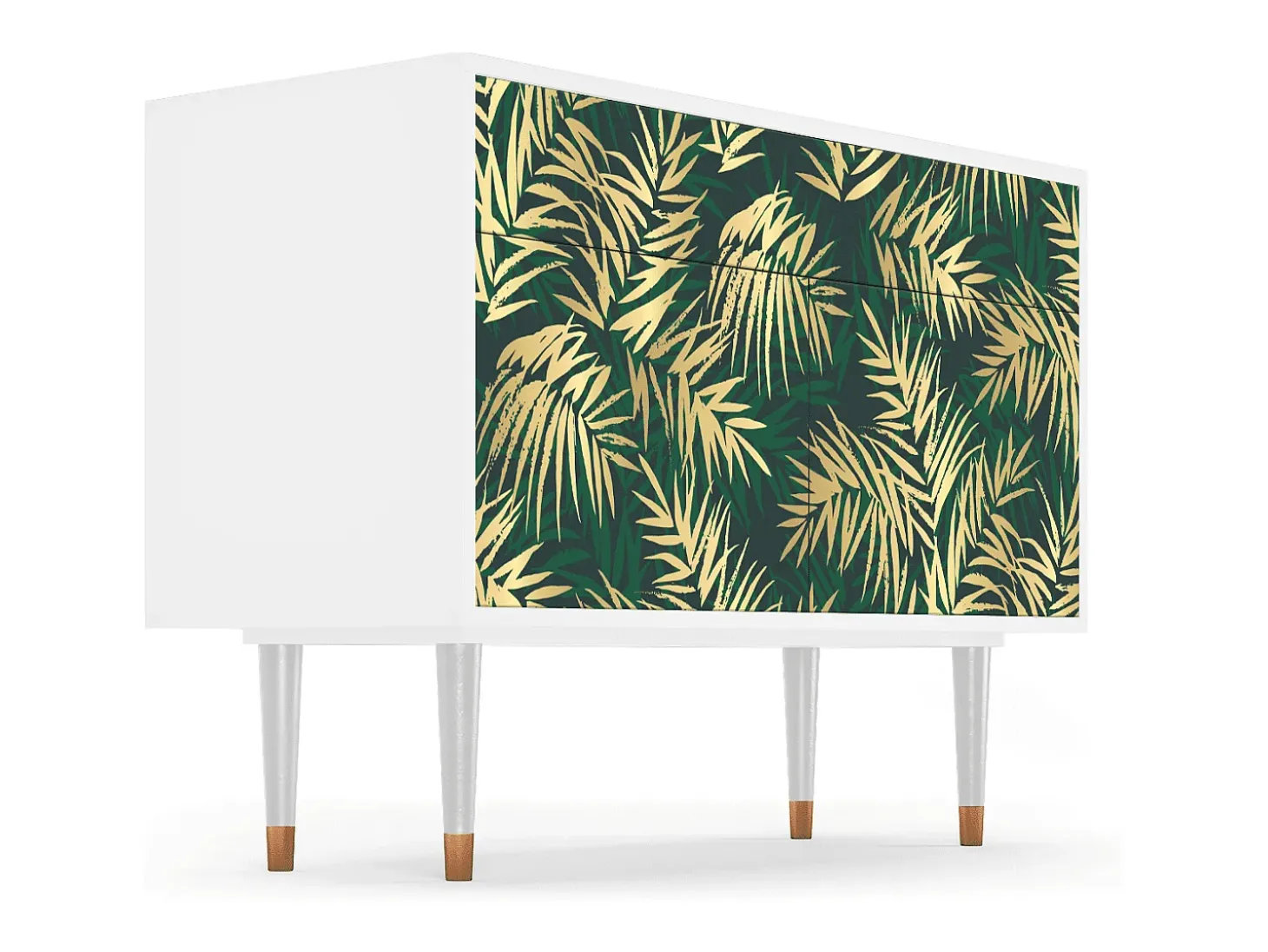 Aparador - 115x85x48 cm - BS4 - Sunny Palm Tree, Blanco