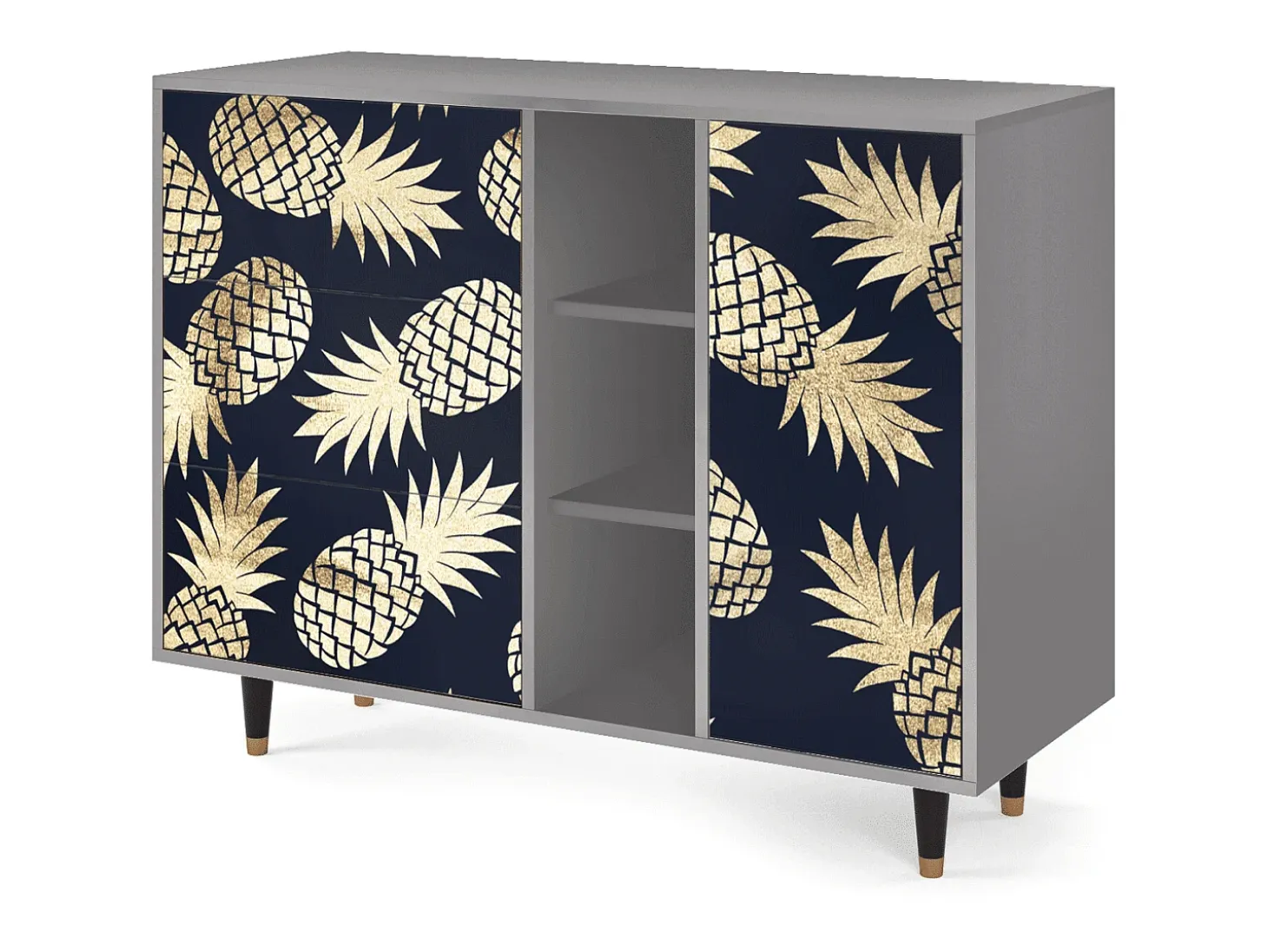 Aparador - 125x98x48 cm - BS2 - Sunny Pineaple, Gris