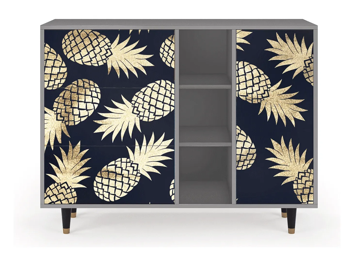 Aparador - 125x98x48 cm - BS2 - Sunny Pineaple, Gris