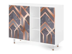 Aparador - 125x98x48 cm - BS2 - Taupe Anatomy, Blanco