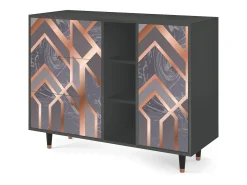 Aparador - 125x98x48 cm - BS2 - Taupe Anatomy, Antracita