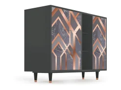Aparador - 125x98x48 cm - BS2 - Taupe Anatomy, Antracita
