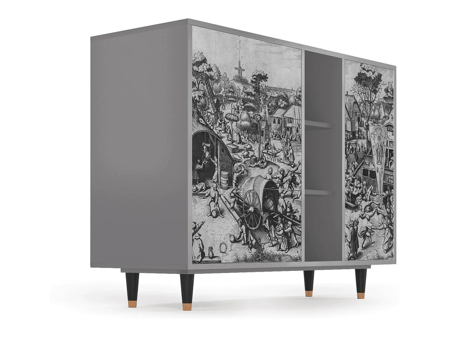 Aparador - 125x98x48 cm - BS2 - The Festival of Saint, Gris