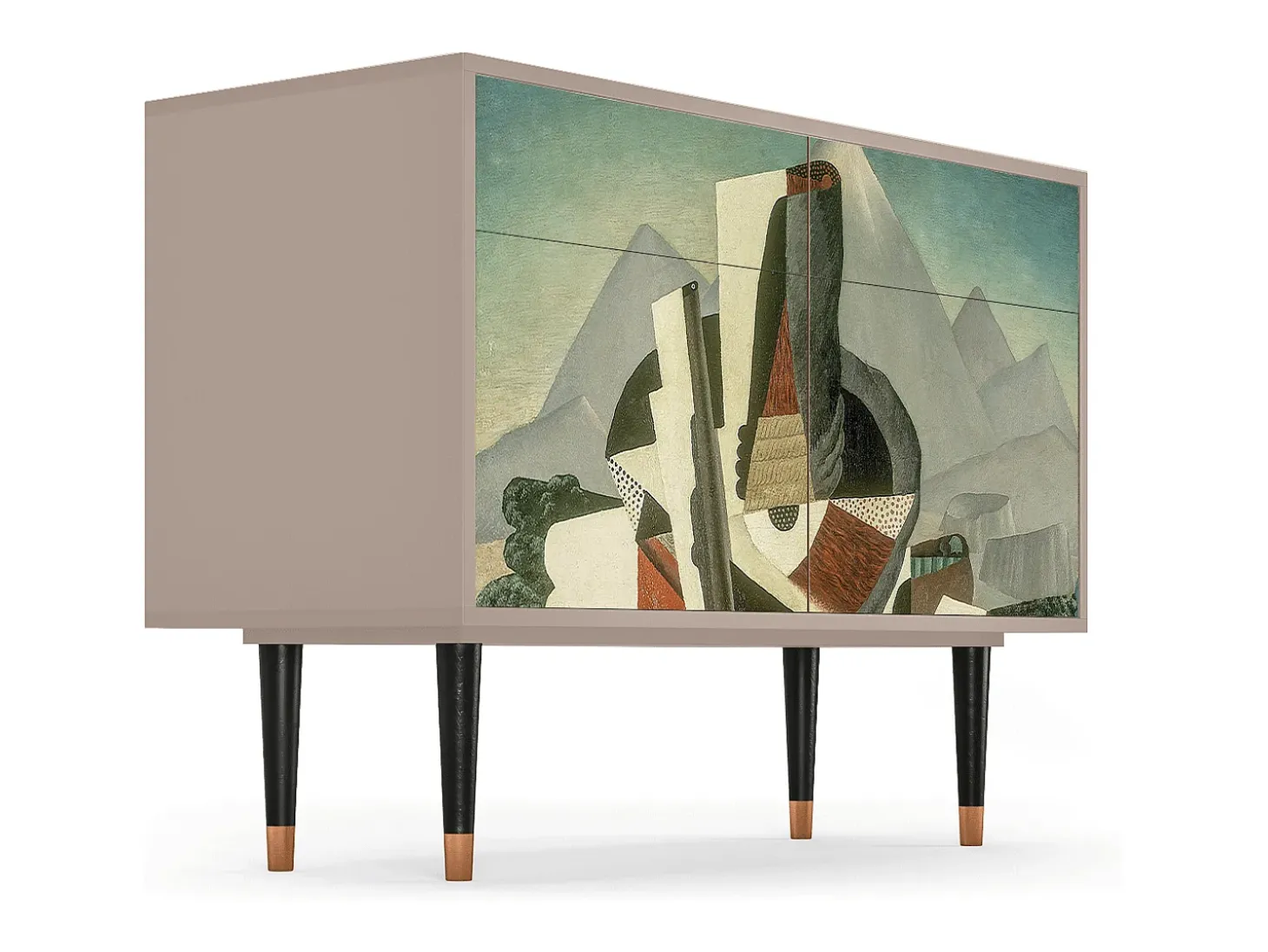 Aparador - 115x85x48 cm - BS4 - The Cubist Paintings , Latte