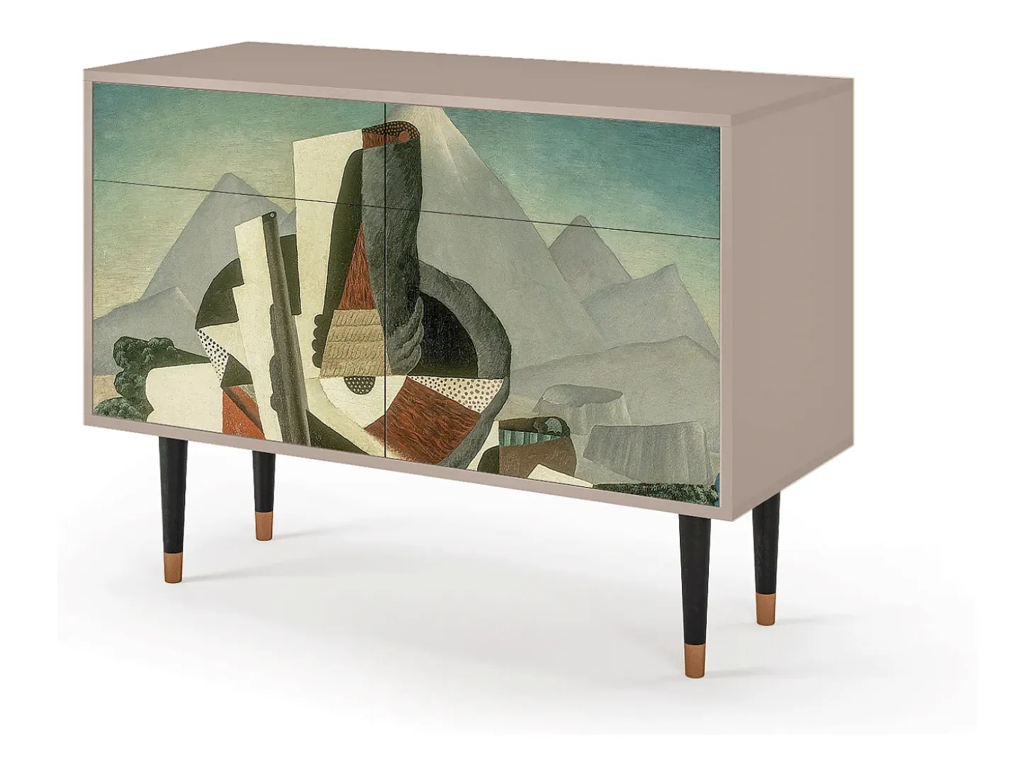 Aparador - 115x85x48 cm - BS4 - The Cubist Paintings , Latte