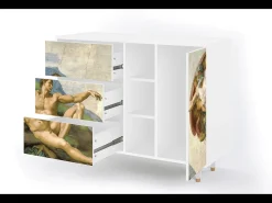 Aparador - 125x98x48 cm - BS2 - The Creation of Adam, Blanco
