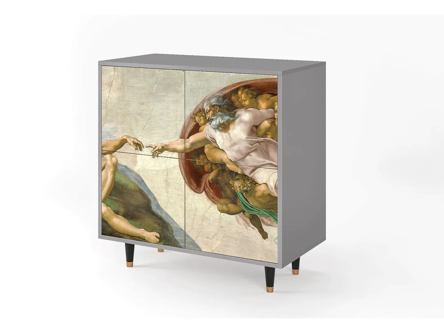 Aparador - 94x96x48 cm - BS3 - The Creation of Adam, Gris