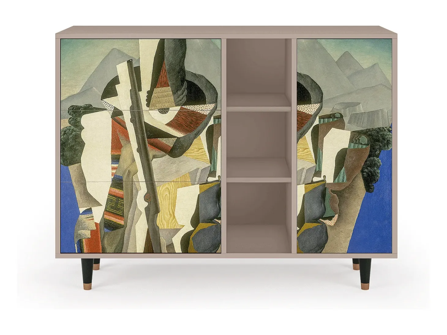 Aparador - 125x98x48 cm - BS2 - The Cubist Paintings , Latte