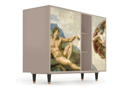 Aparador - 125x98x48 cm - BS2 - The Creation of Adam, Latte