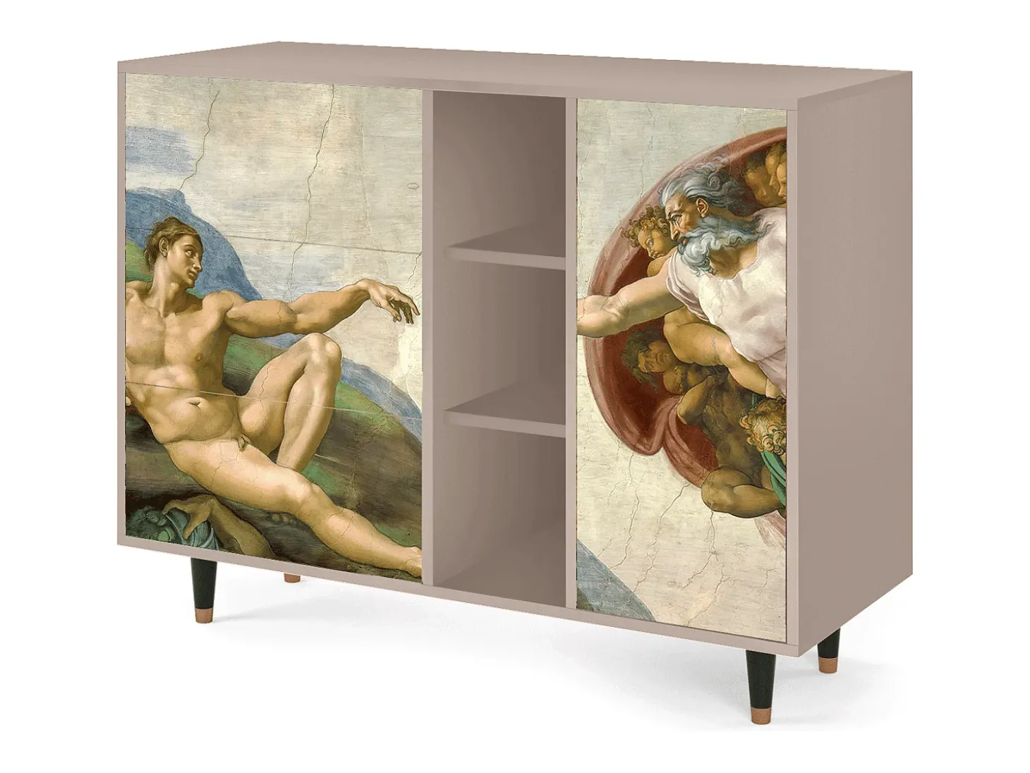 Aparador - 125x98x48 cm - BS2 - The Creation of Adam, Latte