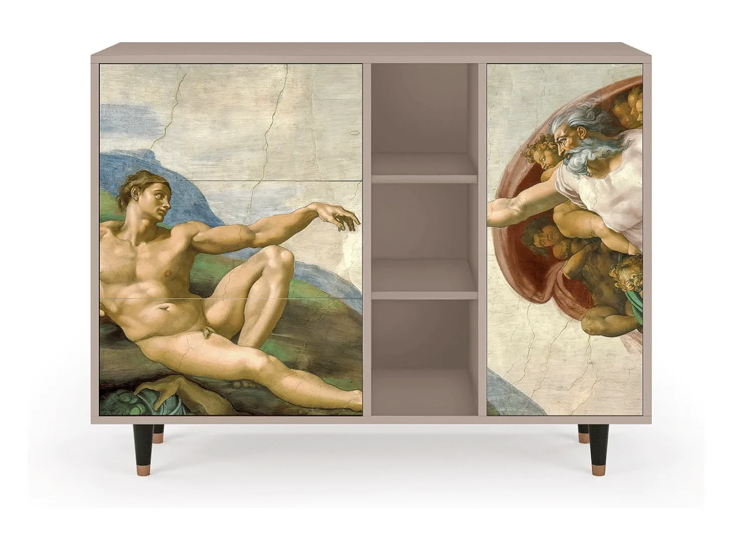 Aparador - 125x98x48 cm - BS2 - The Creation of Adam, Latte