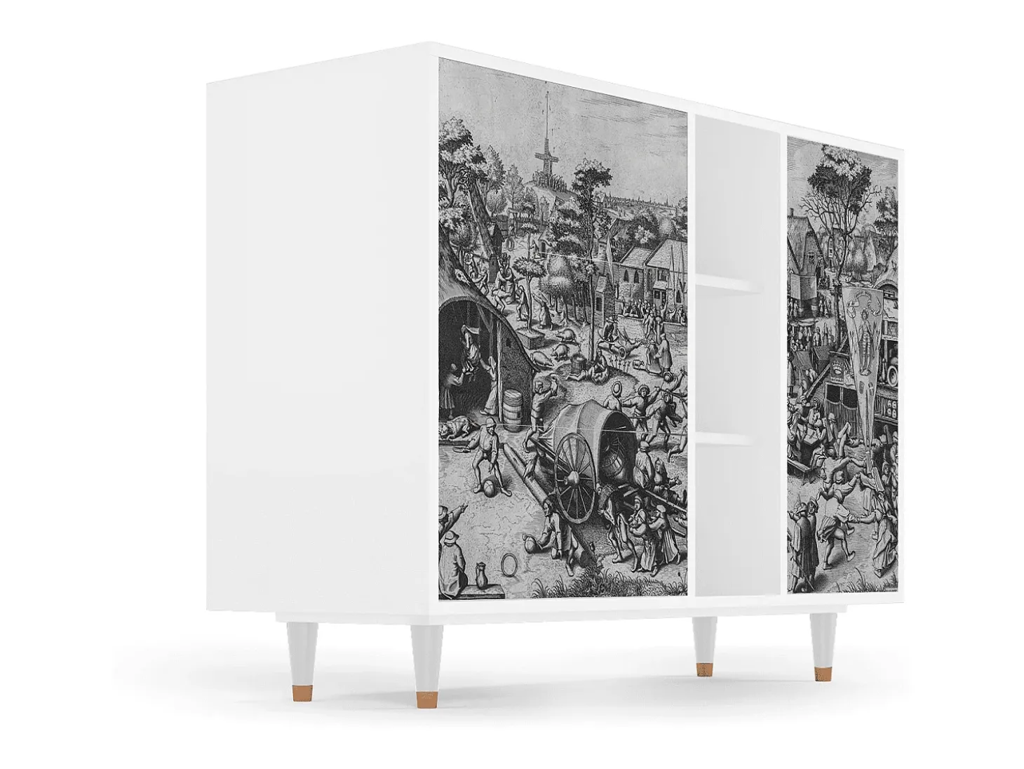 Aparador - 125x98x48 cm - BS2 - The Festival of Saint, Blanco