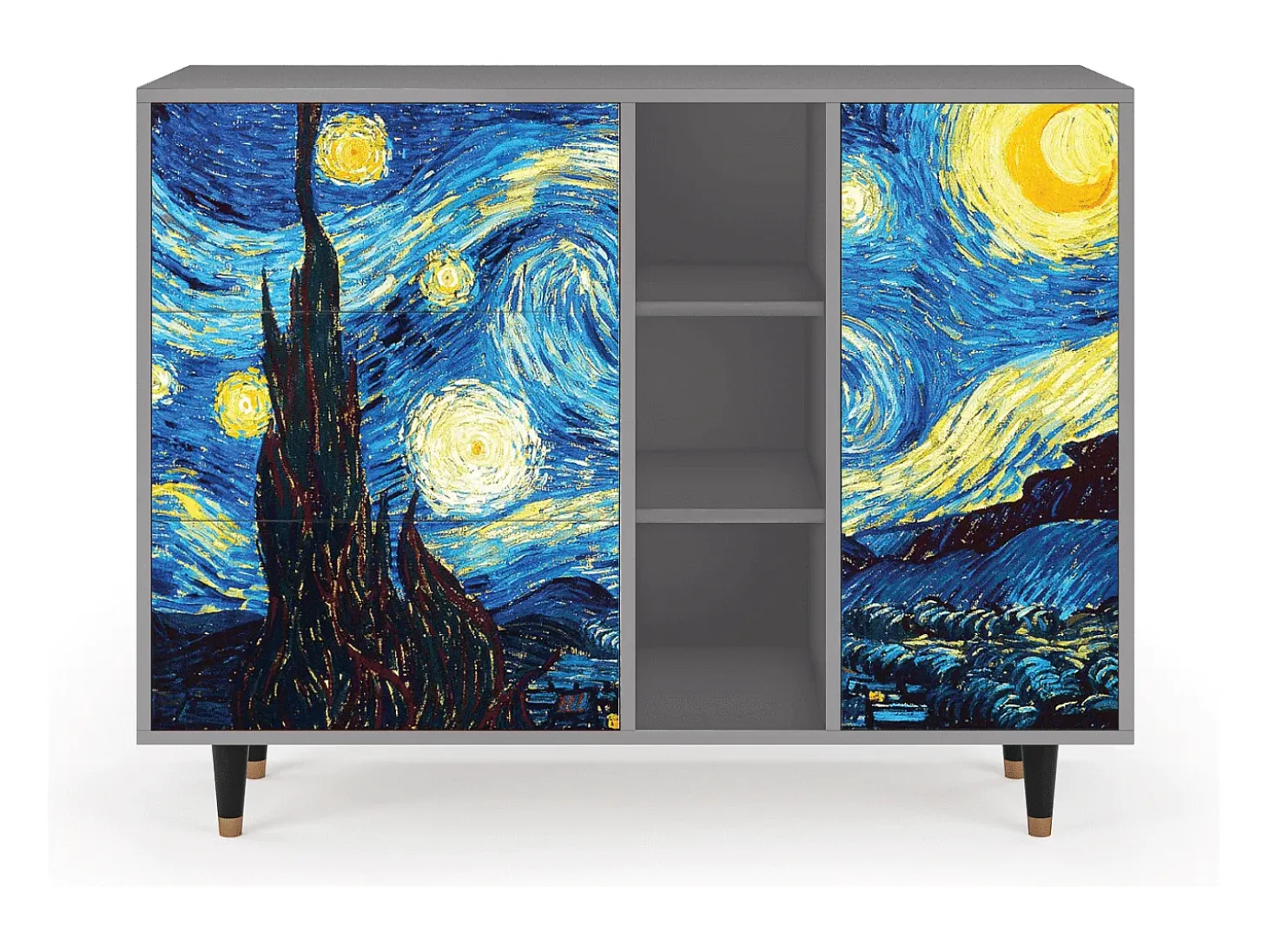 Aparador - 125x98x48 cm - BS2 - The Starry Night , Gris