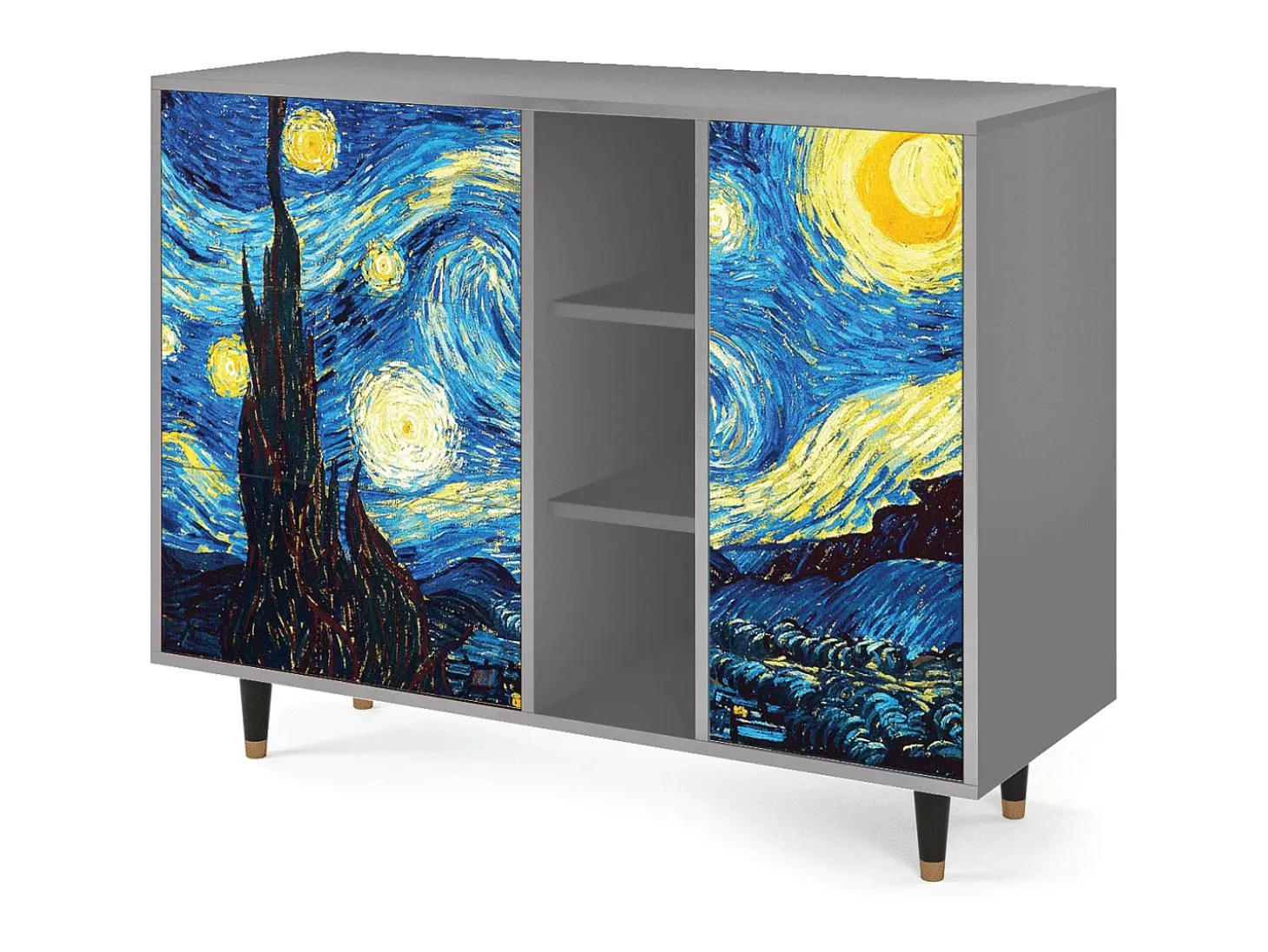 Aparador - 125x98x48 cm - BS2 - The Starry Night , Gris