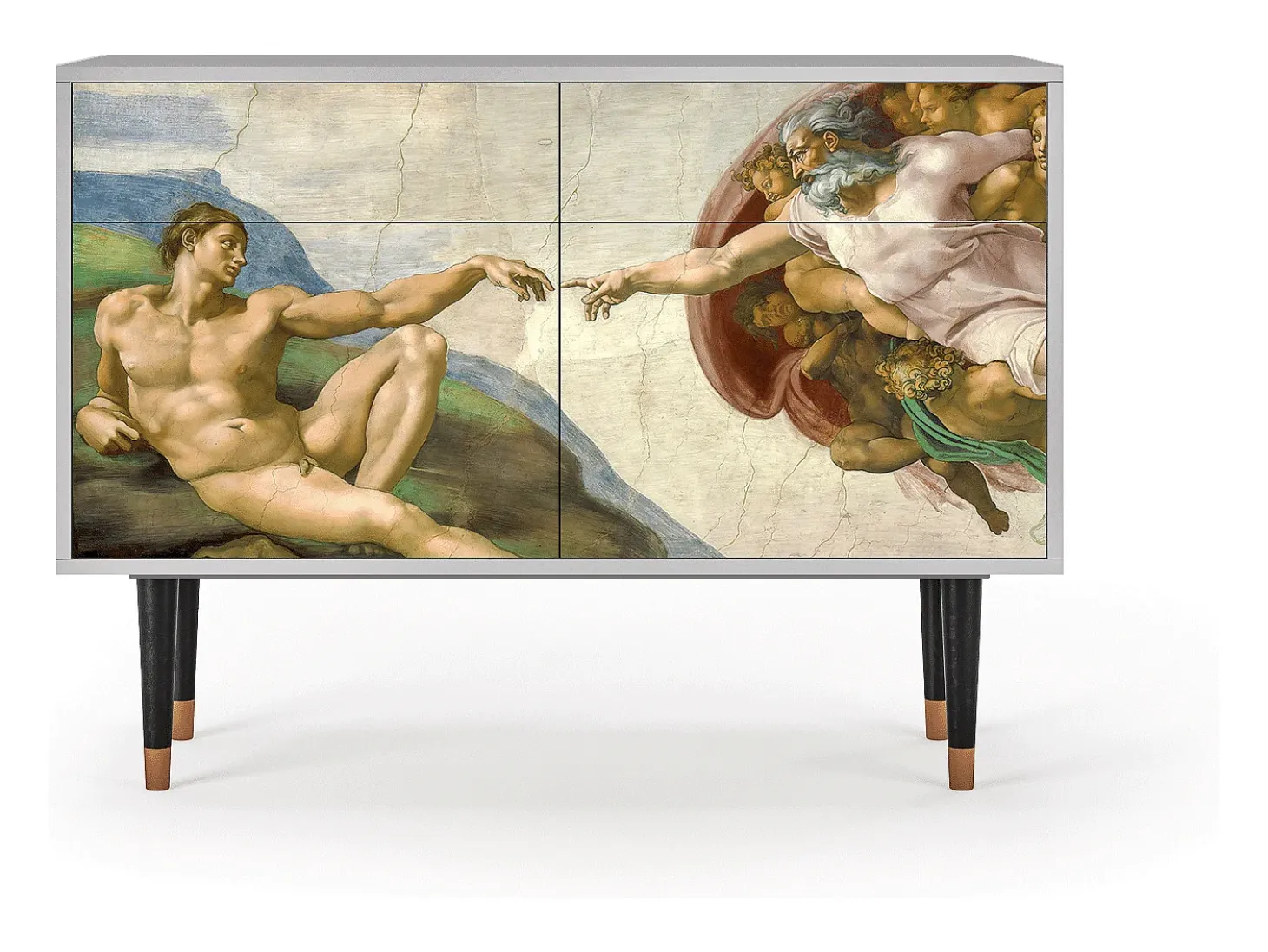 Aparador - 115x85x48 cm - BS4 - The Creation of Adam, Gris