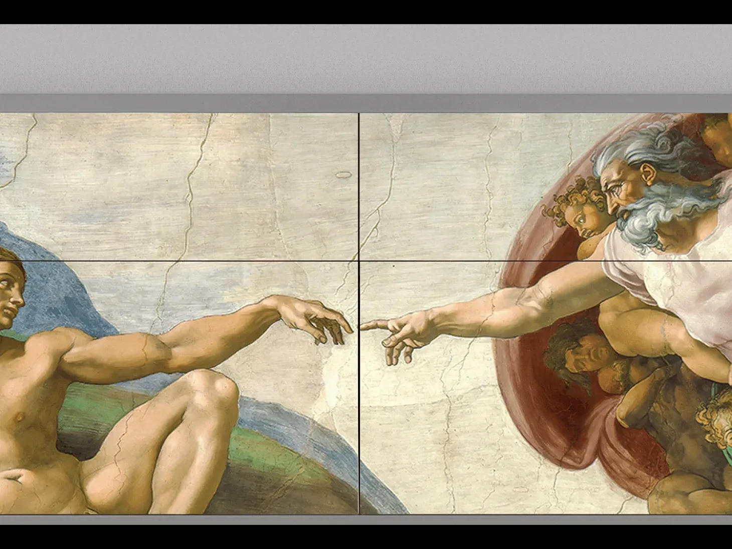 Aparador - 115x85x48 cm - BS4 - The Creation of Adam, Gris