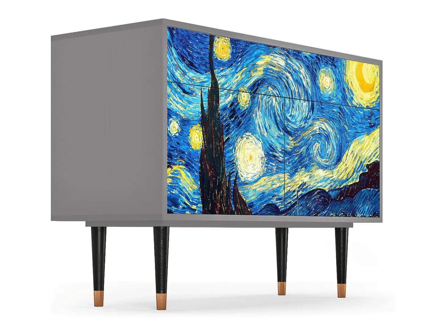 Aparador - 115x85x48 cm - BS4 - The Starry Night , Gris
