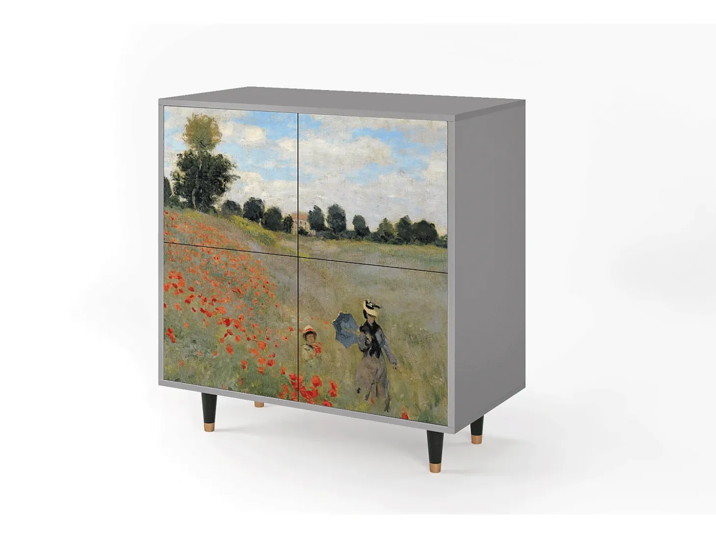 Aparador - 94x96x48 cm - BS3 - The Poppy Field , Gris