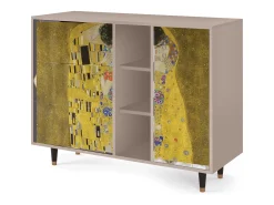 Aparador - 125x98x48 cm - BS2 - The Kiss by Klimt , Latte