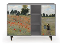 Aparador - 125x98x48 cm - BS2 - The Poppy Field , Gris