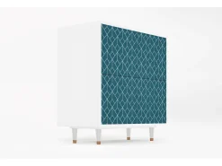 Aparador - 94x96x48 cm - BS3 - Turquoise Geometry, Blanco