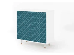 Aparador - 94x96x48 cm - BS3 - Turquoise Geometry, Blanco