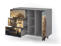 Aparador - 125x98x48 cm - BS2 - Venice, Gris