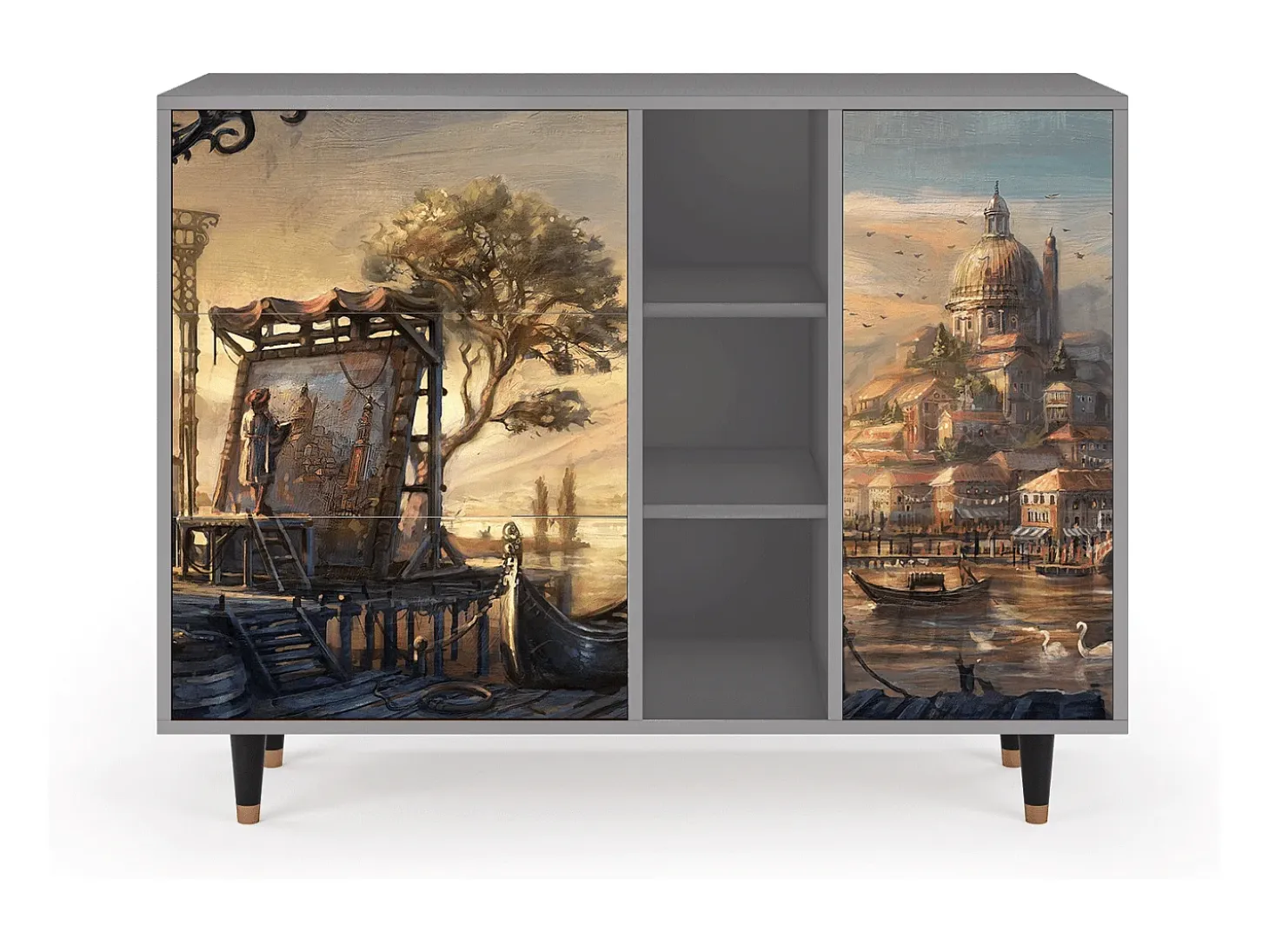 Aparador - 125x98x48 cm - BS2 - Venice, Gris