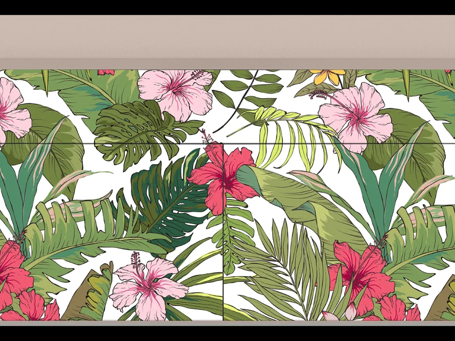 Aparador - 115x85x48 cm - BS4 - Verdant Tropics, Latte