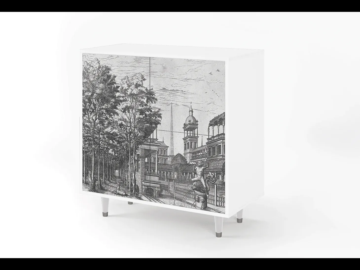 Aparador - 94x96x48 cm - BS3 - View of the Piazza, Blanco