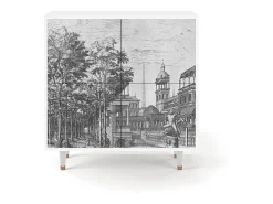 Aparador - 94x96x48 cm - BS3 - View of the Piazza, Blanco