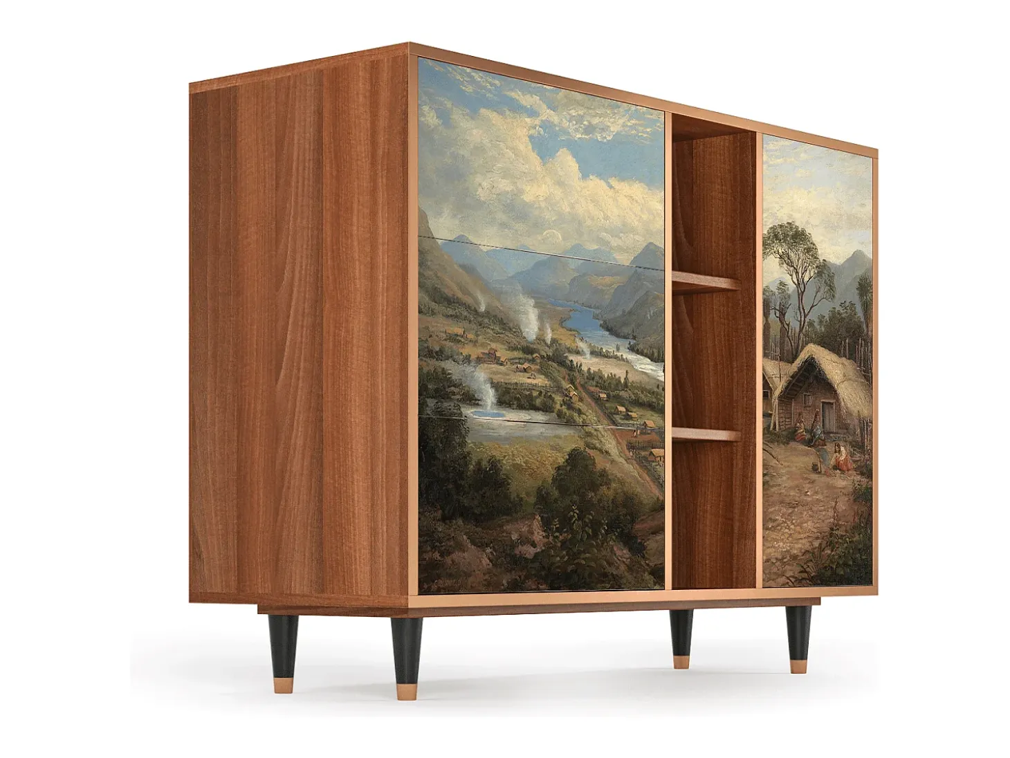 Aparador - 125x98x48 cm - BS2 - View Across the Plains , Nogal