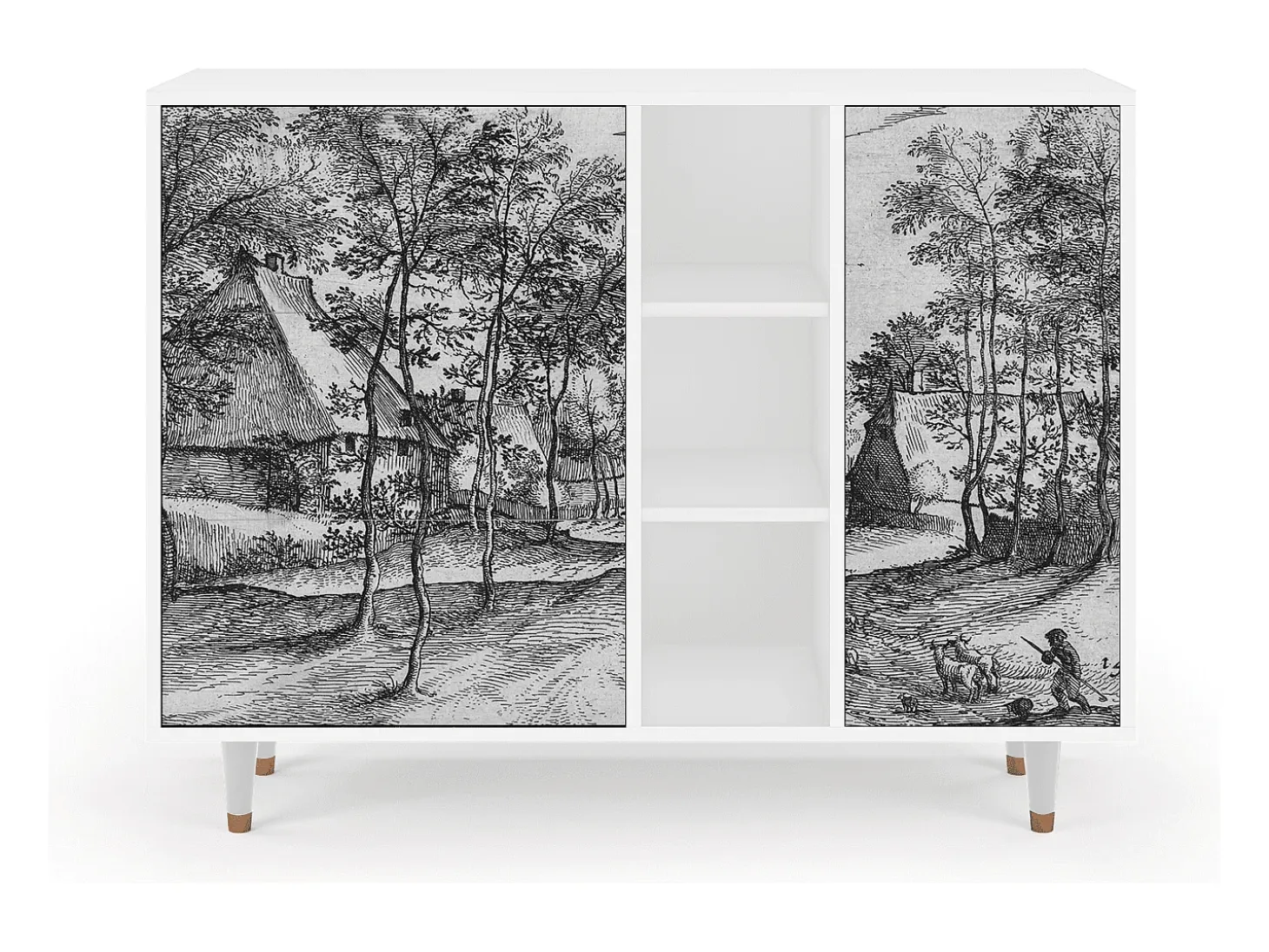 Aparador - 125x98x48 cm - BS2 - Village Road, Blanco