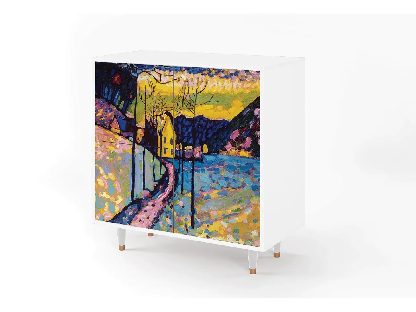 Aparador - 94x96x48 cm - BS3 - Winter Landscape, Blanco