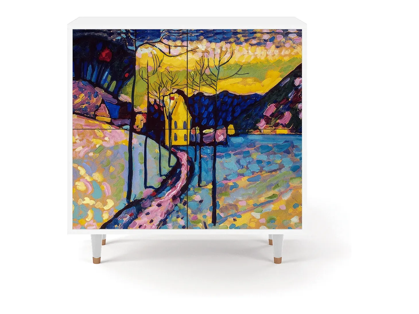 Aparador - 94x96x48 cm - BS3 - Winter Landscape, Blanco