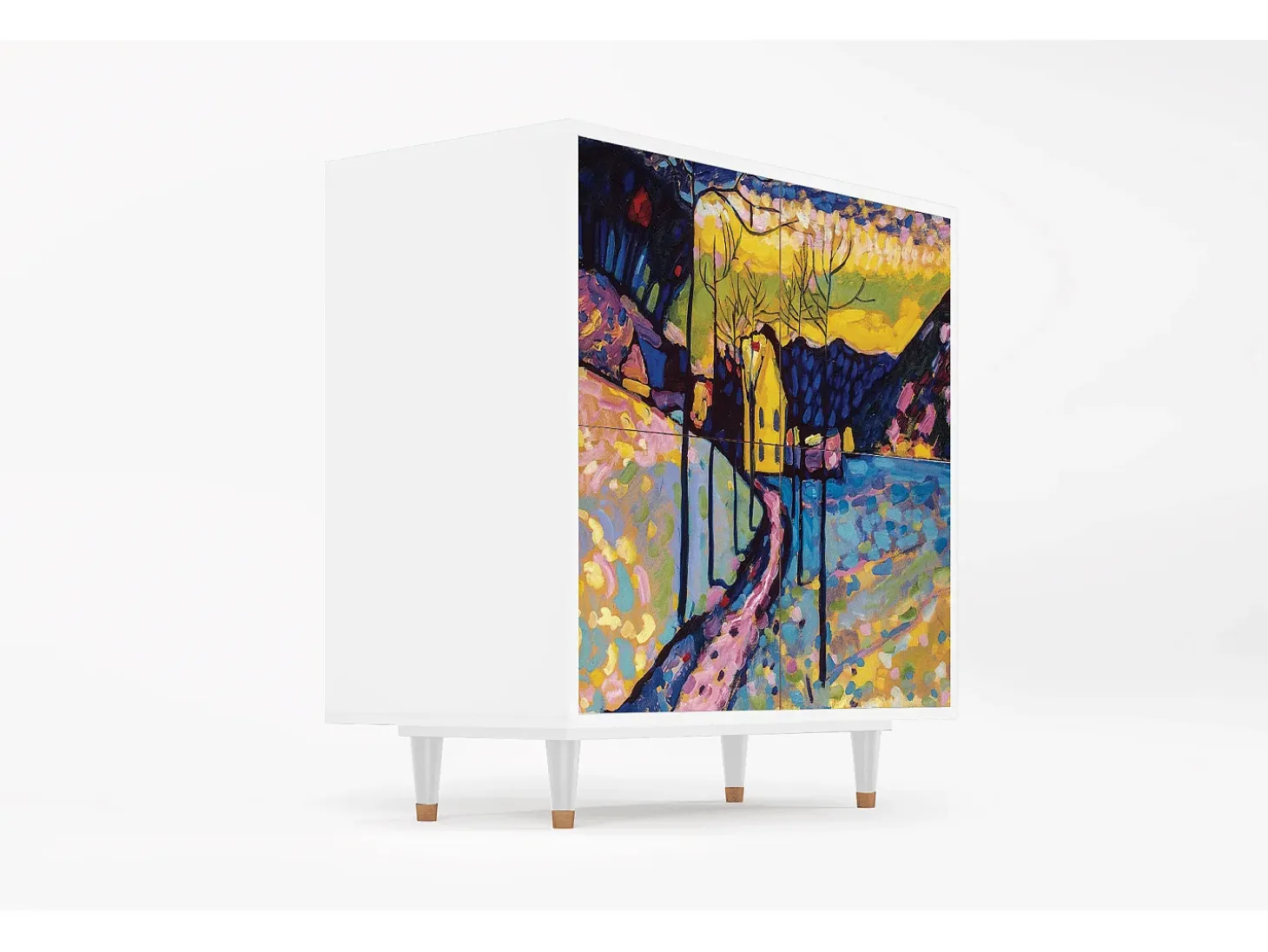 Aparador - 94x96x48 cm - BS3 - Winter Landscape, Blanco