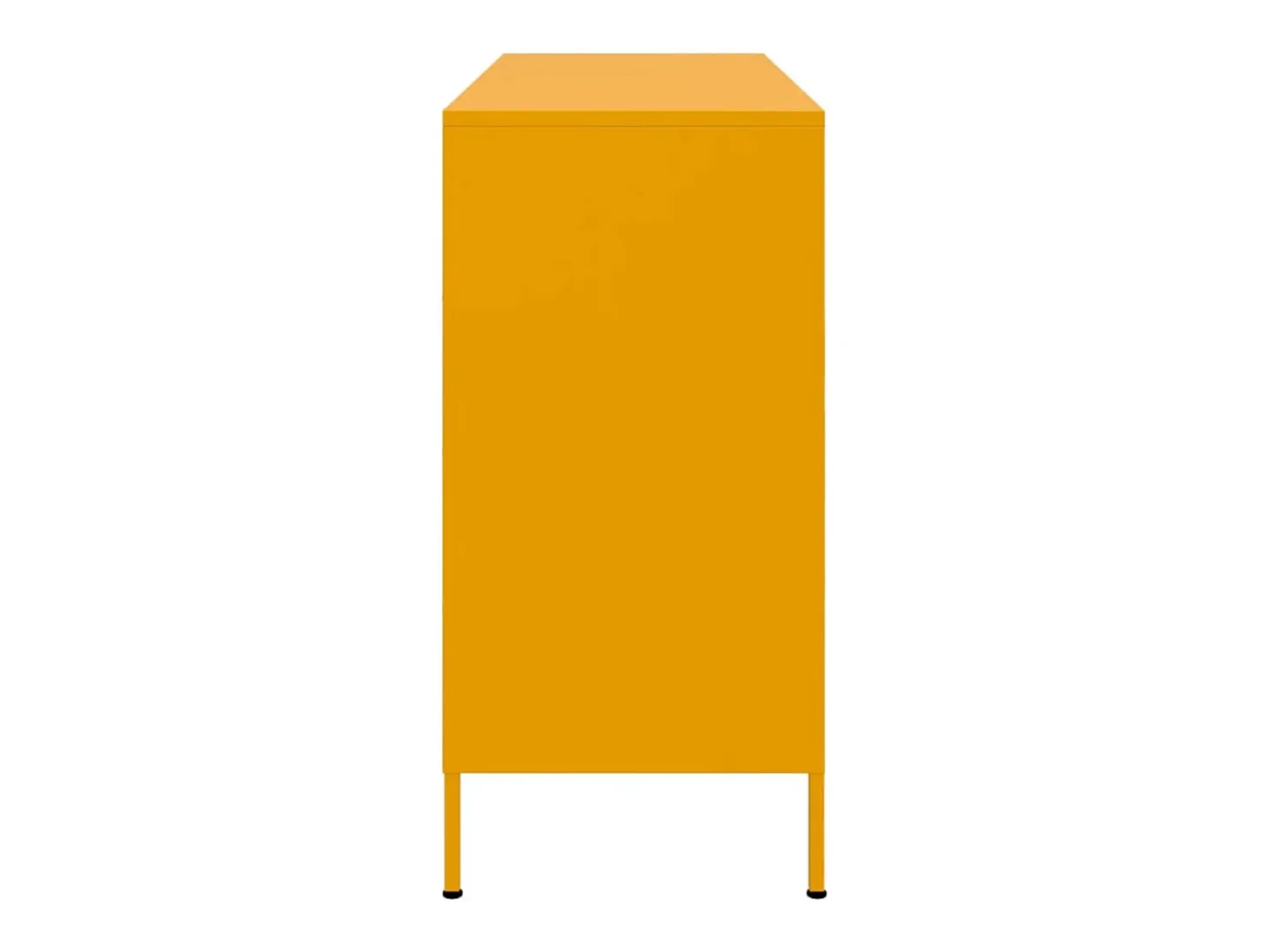 Aparador acero amarillo mostaza 100,5x39x79 cm