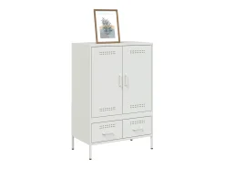Aparador acero blanco 68x39x101,5 cm