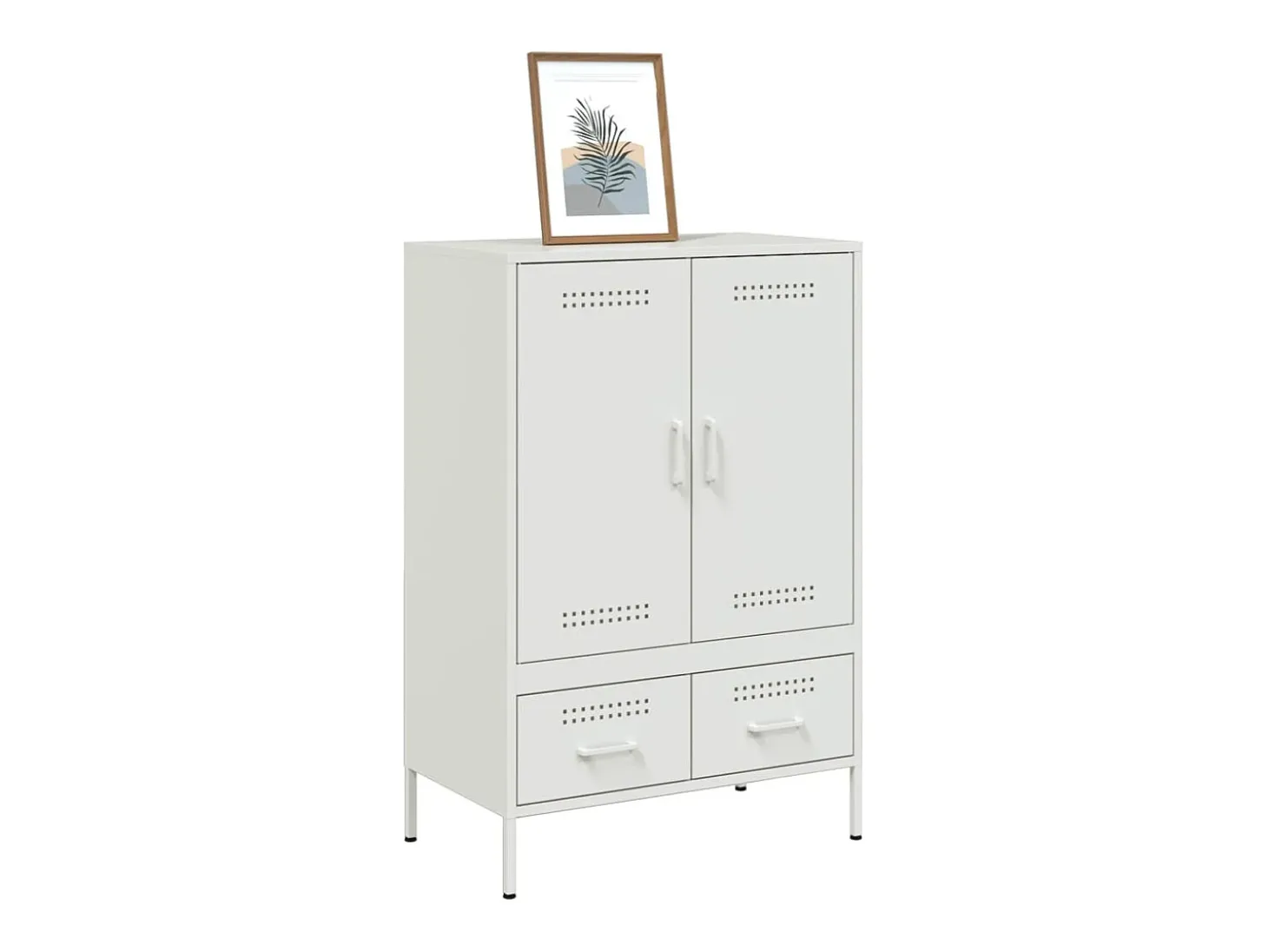 Aparador acero blanco 68x39x101,5 cm