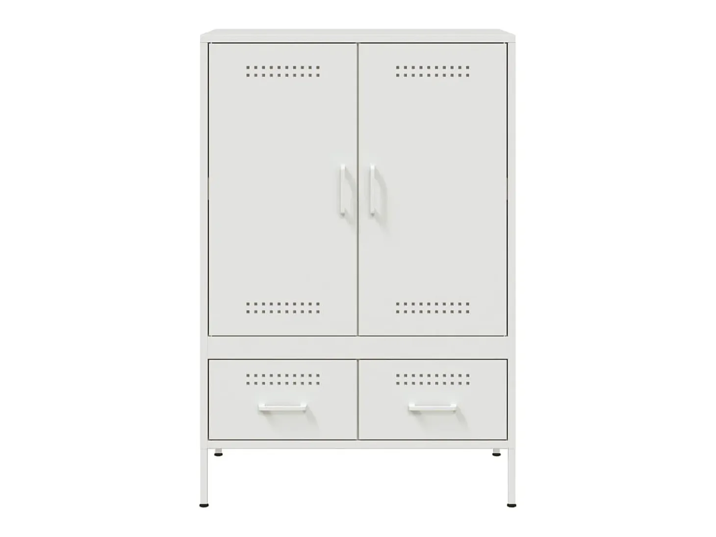 Aparador acero blanco 68x39x101,5 cm