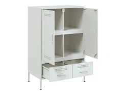 Aparador acero blanco 68x39x101,5 cm